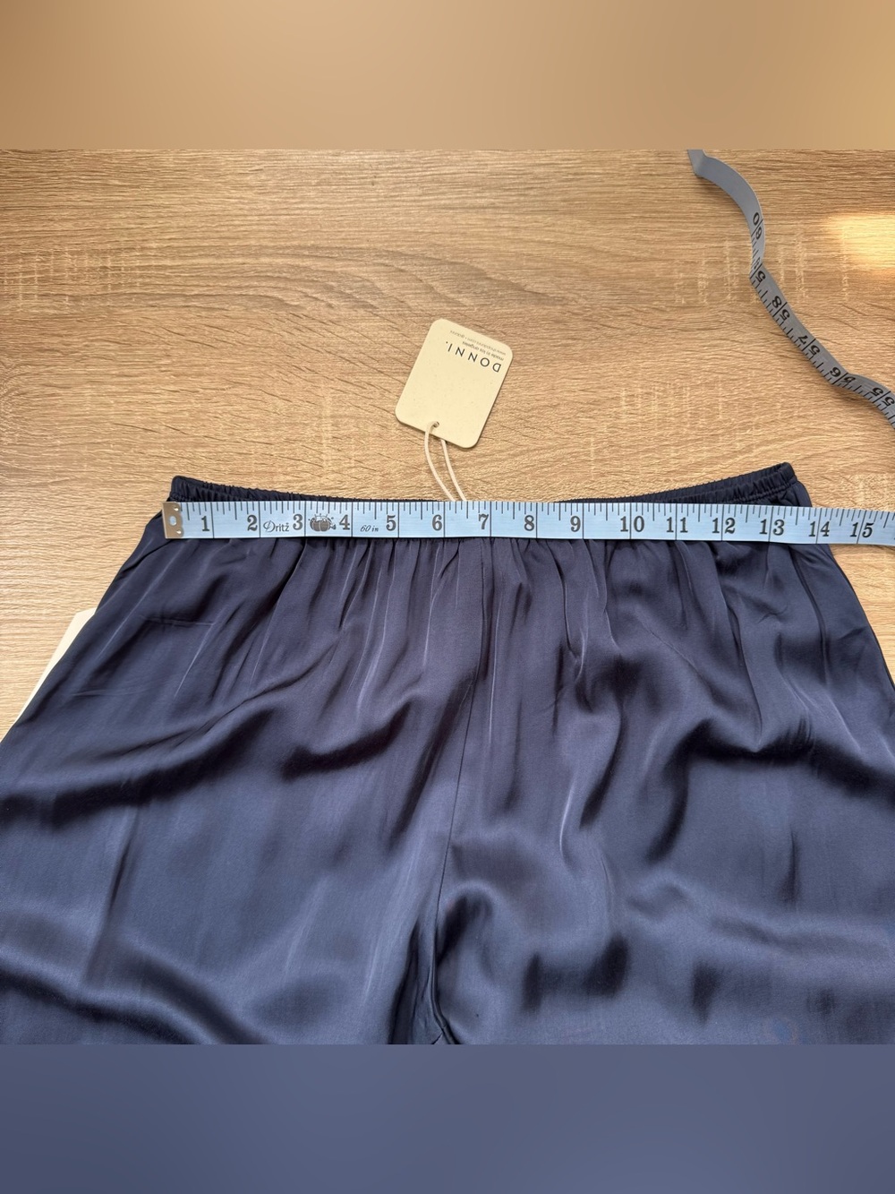 NWT DONNI The Silky Simple Pants Navy Blue Size Small - Picture 8 of 15